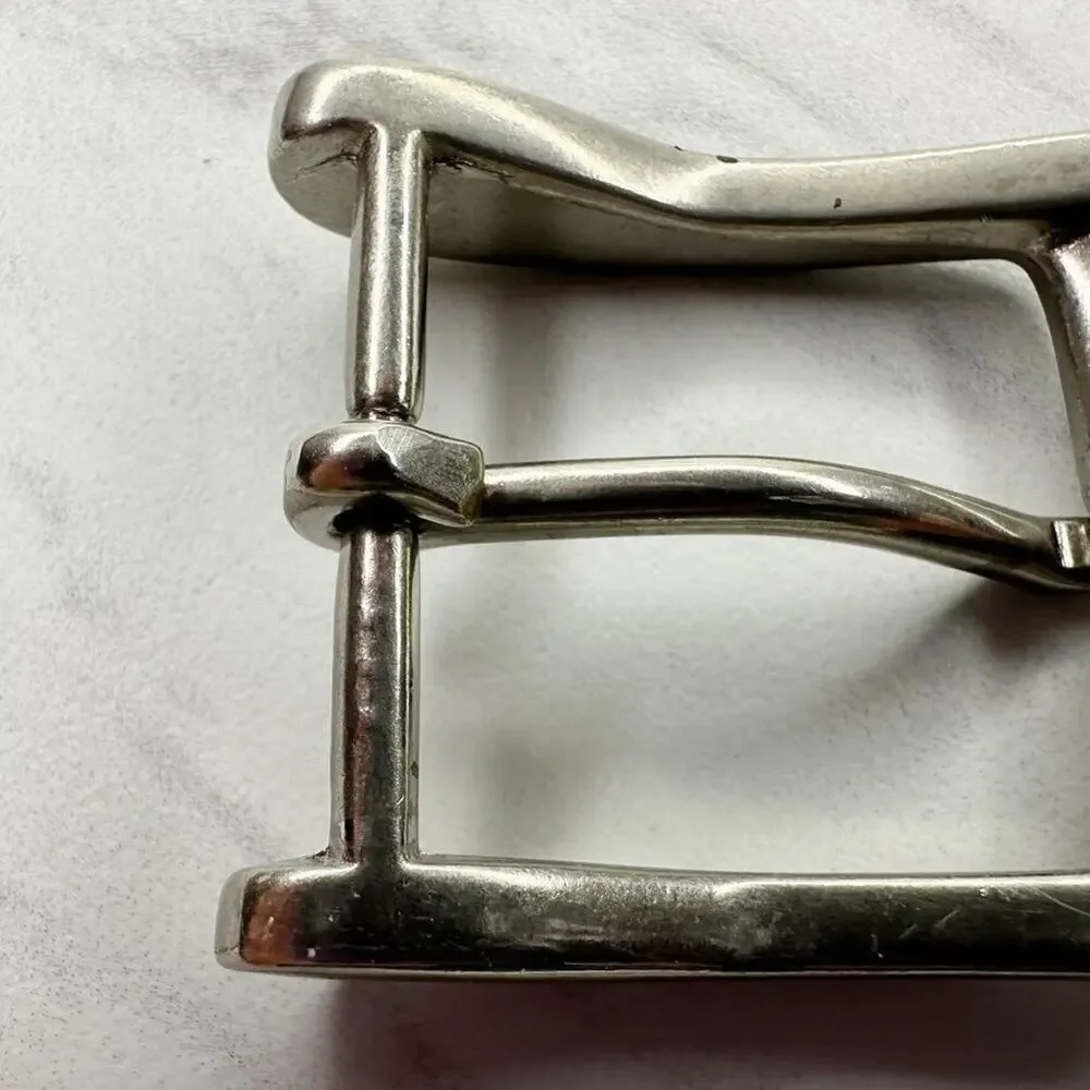 Timberland Silver Tone Simple Basic Belt Buckle